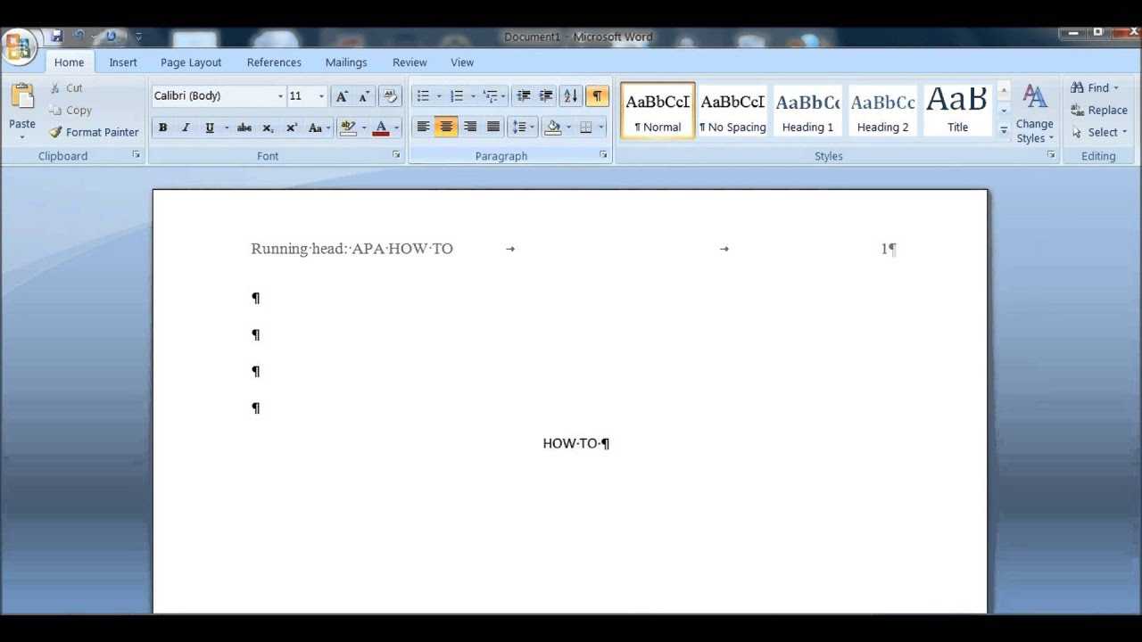 How To Create A Title Page For A 6Th Edition Apa Paper throughout Apa Word Template 6Th Edition How To Create A Title Page For A 6Th Edition Apa Paper Throughout Apa Word Template 6Th Edition