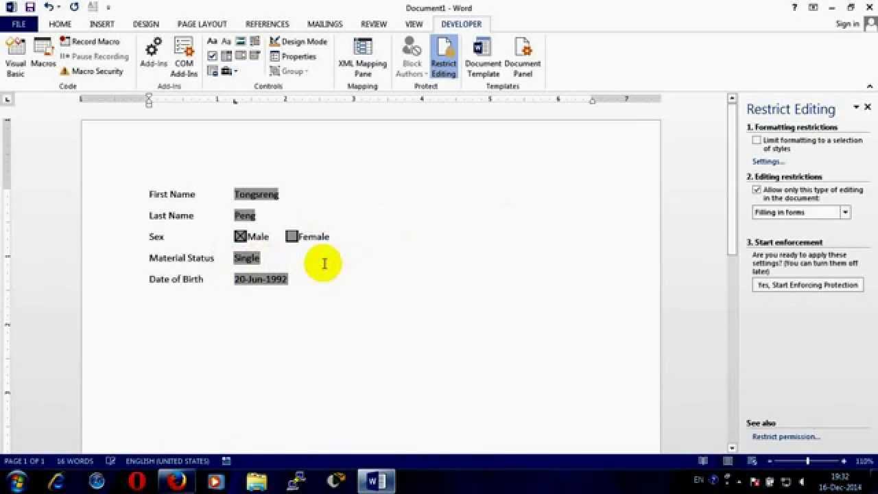 How To Create Fillable Form In Ms Word 2013 within How To Create A Template In Word 2013 How To Create Fillable Form In Ms Word 2013 Within How To Create A Template In Word 2013