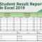 How To Create Student Result Report Card In Excel 2019 Inside Homeschool Report Card Template