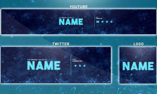 How To Edit On Youtube Banner Template | Photoshop (Banner - Logo - Twitter  Psd) for Banner Template For Photoshop