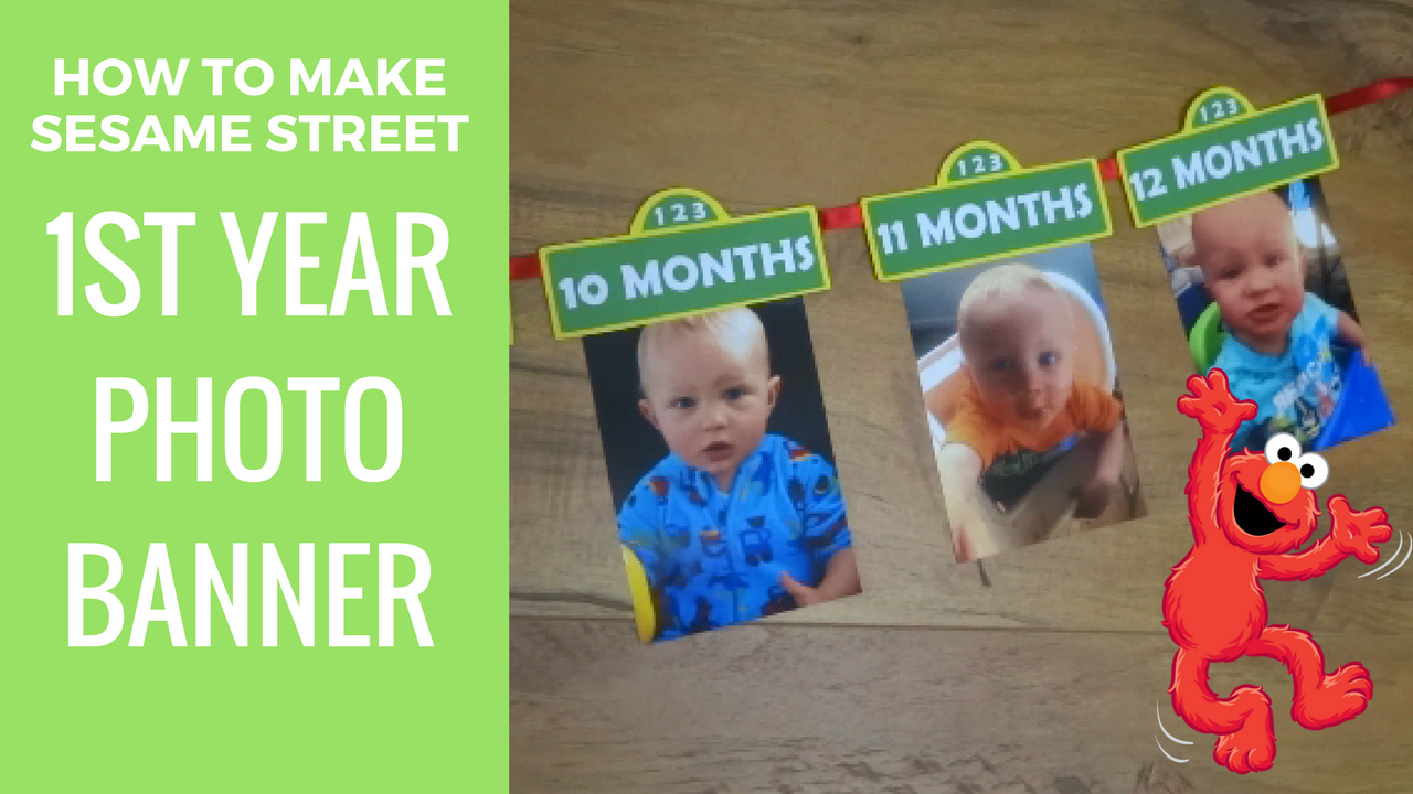 How To Make Sesame Street 1St Year Photo Banner | Free Intended For Sesame Street Banner Template