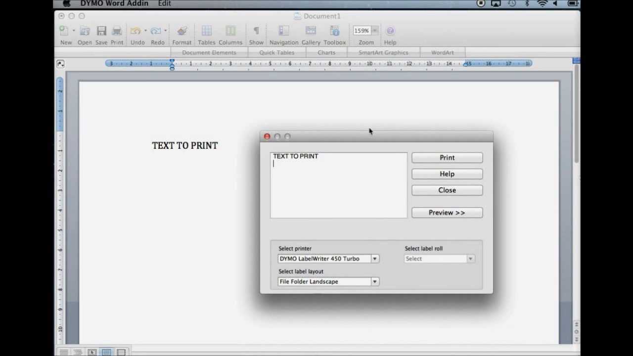 How To Print From Dymo Add Ins For Mac Word Pertaining To Dymo Label Templates For Word