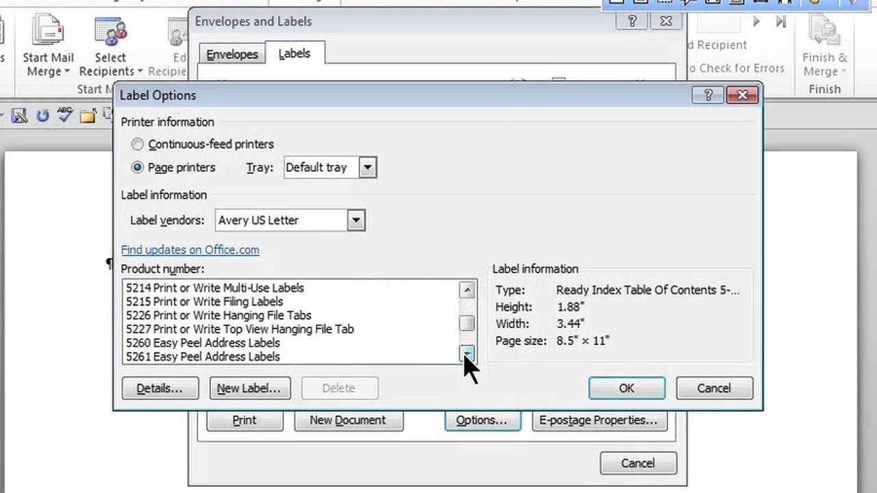 How To Save Label Templates On Microsoft Office Word : Ms Word Skills Within How To Create A Mail Merge Template In Word 2010