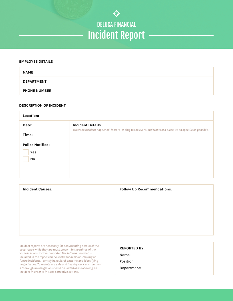 How To Write An Effective Incident Report [Templates] – Venngage In Incident Report Book Template