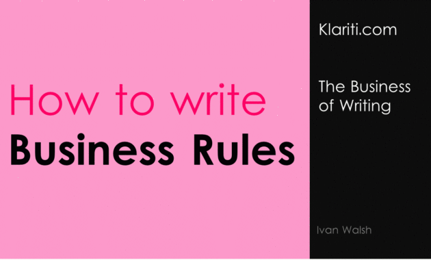 How To Write Business Rules – Templates, Forms, Checklists with regard to Business Rules Template Word