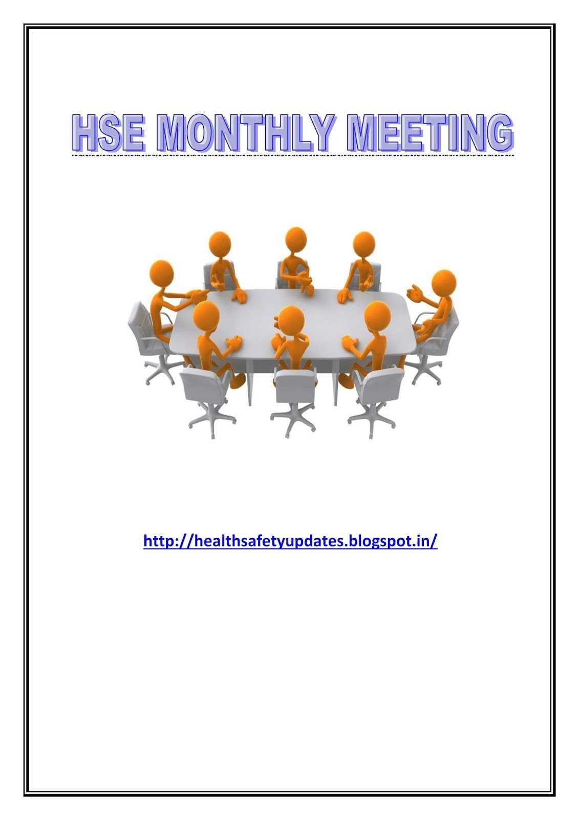 Hse Report Template ] – Hse Monthly Meeting Sample Format With Hse Report Template
