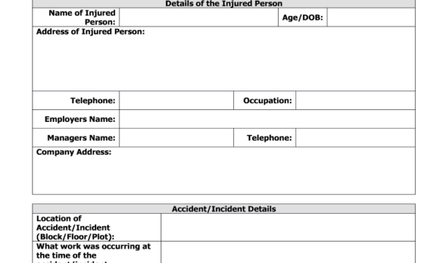 Incident And Accident Report Forms - Dalep.midnightpig.co throughout Generic Incident Report Template