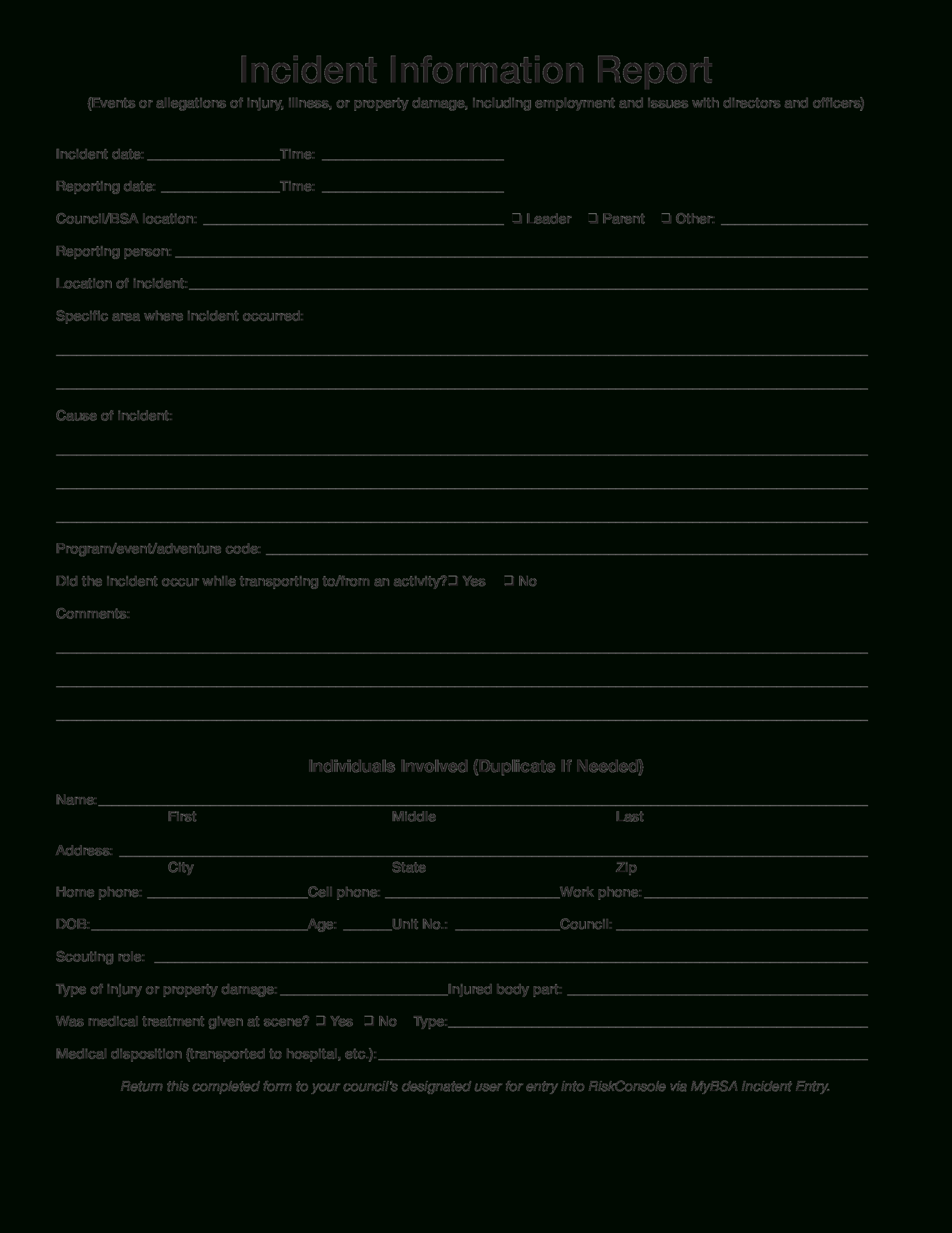 Incident Information Report | Templates At Inside Template For Information Report