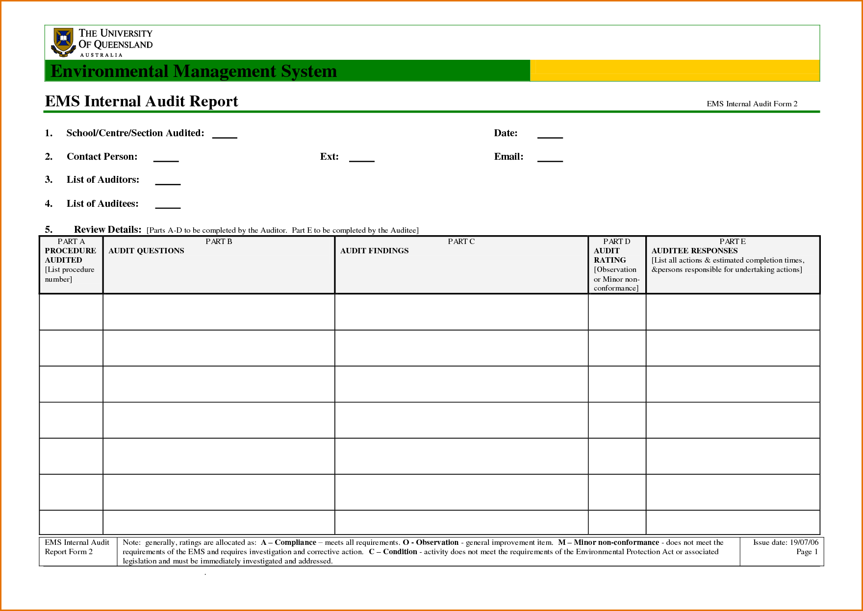 Internal Audit Report Sample – Calep.midnightpig.co Intended For Template For Audit Report