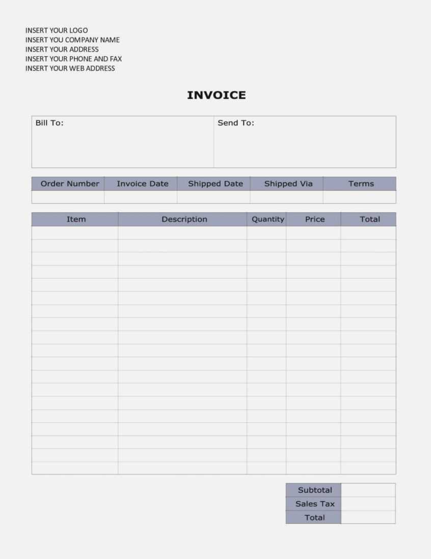Invoice Spreadsheet Seven Free Realty Xecutives And Blank With Regard To Invoice Template Word 2010