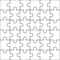 Jigsaw Puzzle Blank Template, 36 Pieces — Stock Vector Inside Blank Jigsaw Piece Template