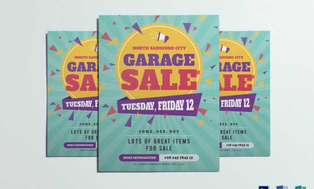 Large Garage Sale Flyer Template with regard to Yard Sale Flyer Template Word