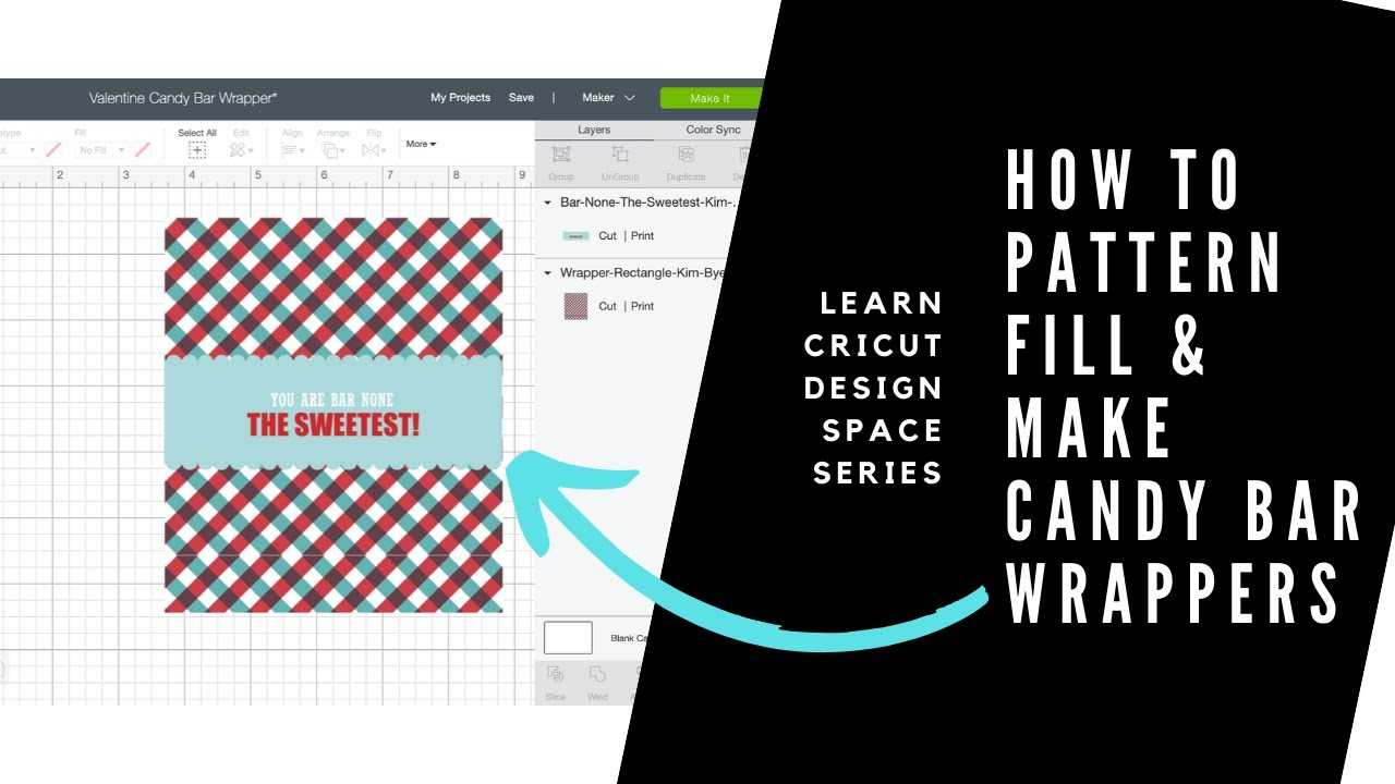 Learn Cricut Design Space – How To Pattern Fill & Make A Valentine Candy  Bar Wrapper In Blank Candy Bar Wrapper Template For Word