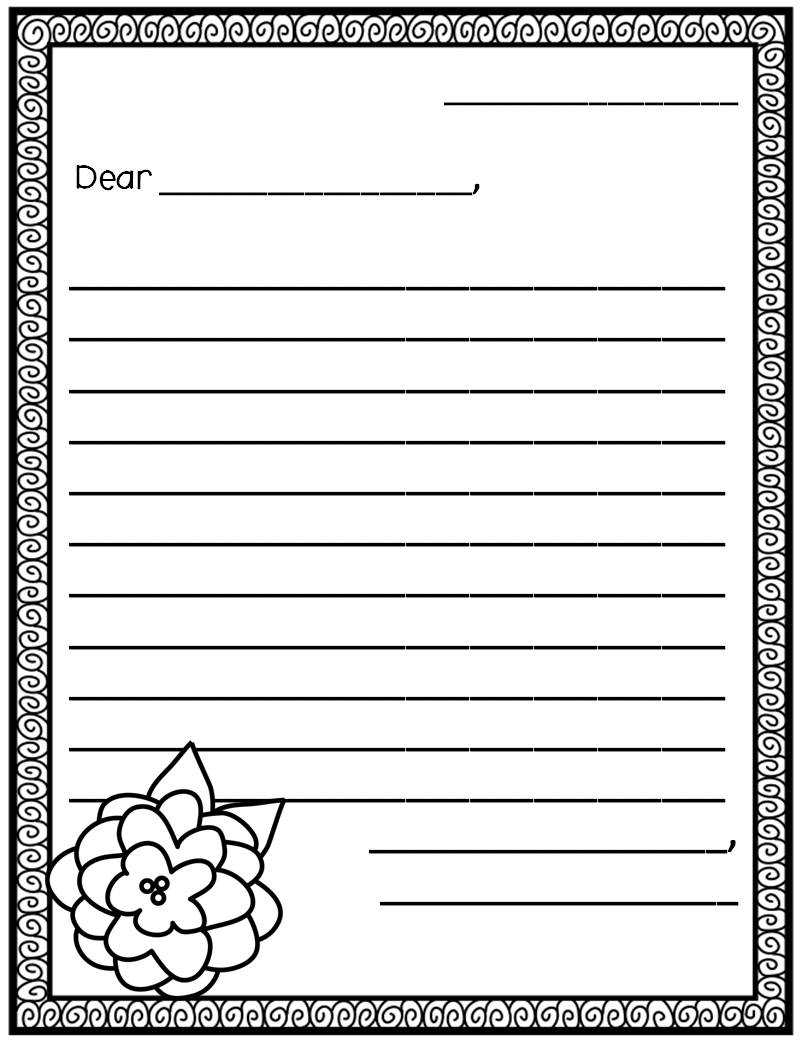 Lined Letter Writing Paper Invoice Template Receipt Template For Blank Letter Writing Template For Kids