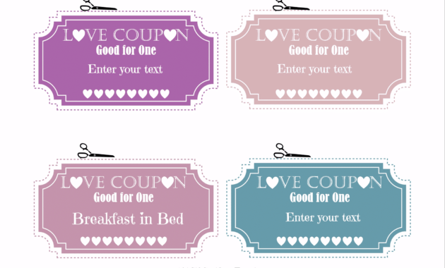 Love Coupons Templates Free - Calep.midnightpig.co with regard to Love Coupon Template For Word
