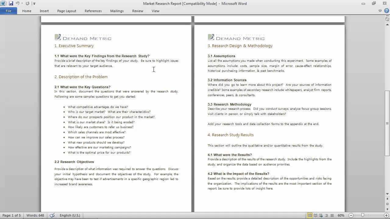 Market Research Document Template - Calep.midnightpig.co within Research Report Sample Template Market Research Document Template – Calep.midnightpig.co Within Research Report Sample Template