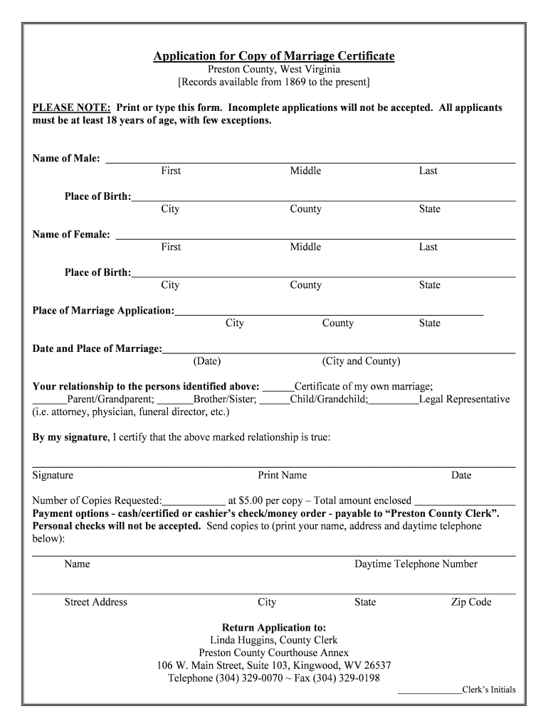 Marriage Application – Fill Out And Sign Printable Pdf Template | Signnow Regarding Blank Marriage Certificate Template