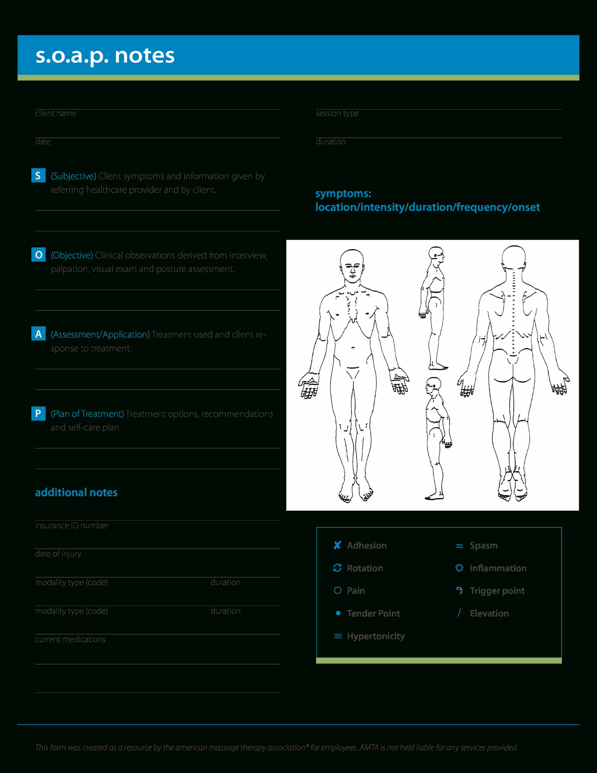 Massage Soap Note | Templates At Allbusinesstemplates Intended For Soap Note Template Word