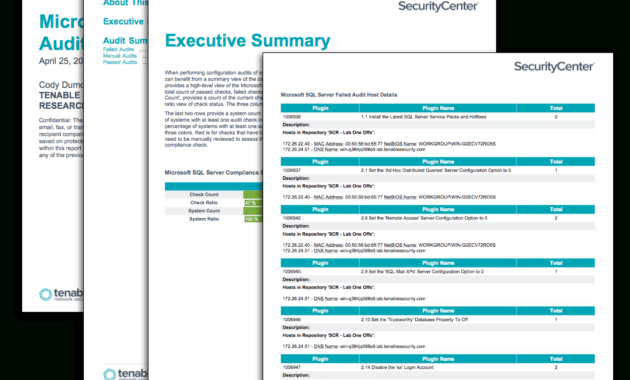 Microsoft Sql Server Audit Results - Sc Report Template with regard to Information System Audit Report Template