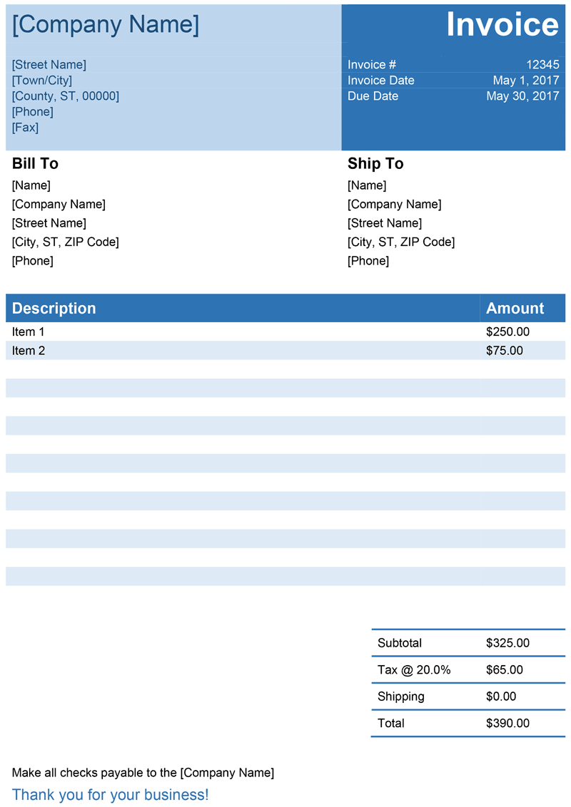 Microsoft Word Invoices – Dalep.midnightpig.co Regarding Invoice Template Word 2010