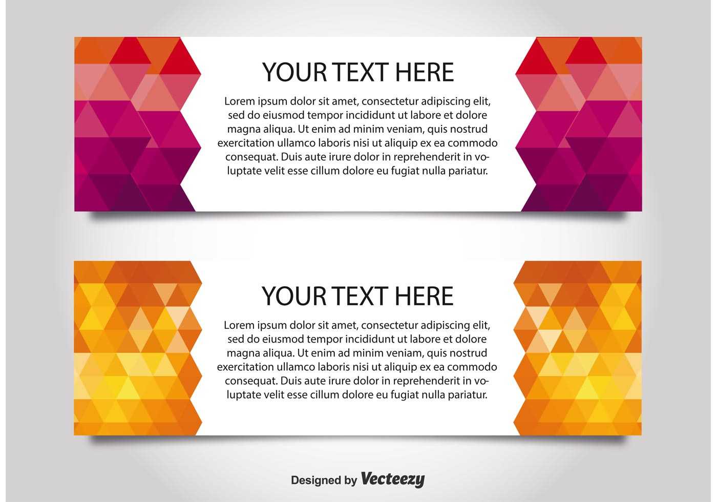 Modern Style Web Banner Templates – Download Free Vectors In Website Banner Templates Free Download