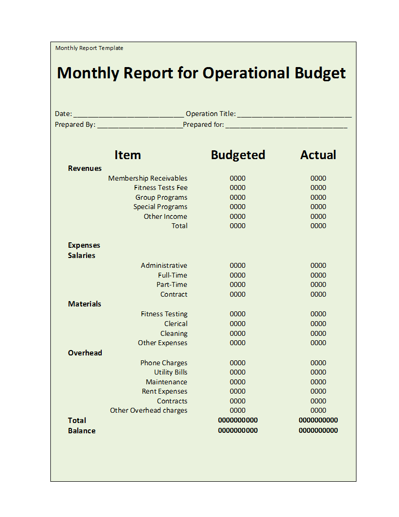 Monthly Report Template with regard to Monthly Status Report Template Monthly Report Template With Regard To Monthly Status Report Template