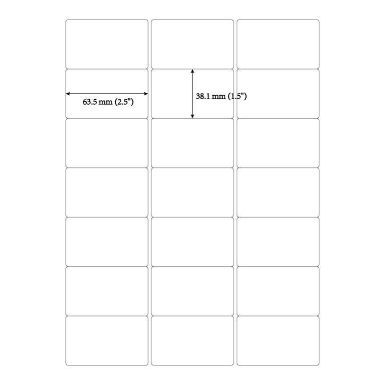 21 Labels Per Page – 59176 – Proform Stationery Throughout Label ...