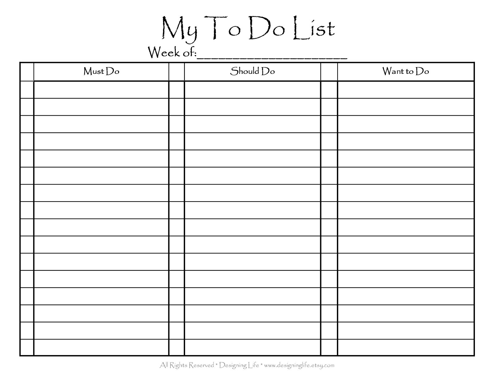 My List To Do List Template Throughout Blank Petition Template