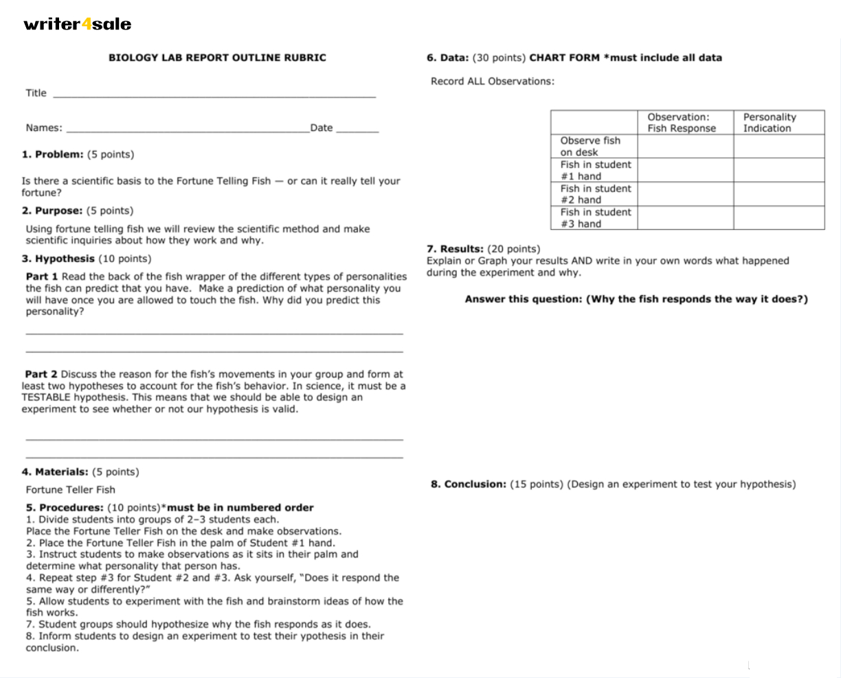 Need Assistance With A Lab Report? Here Are The Best Tips Throughout Biology Lab Report Template