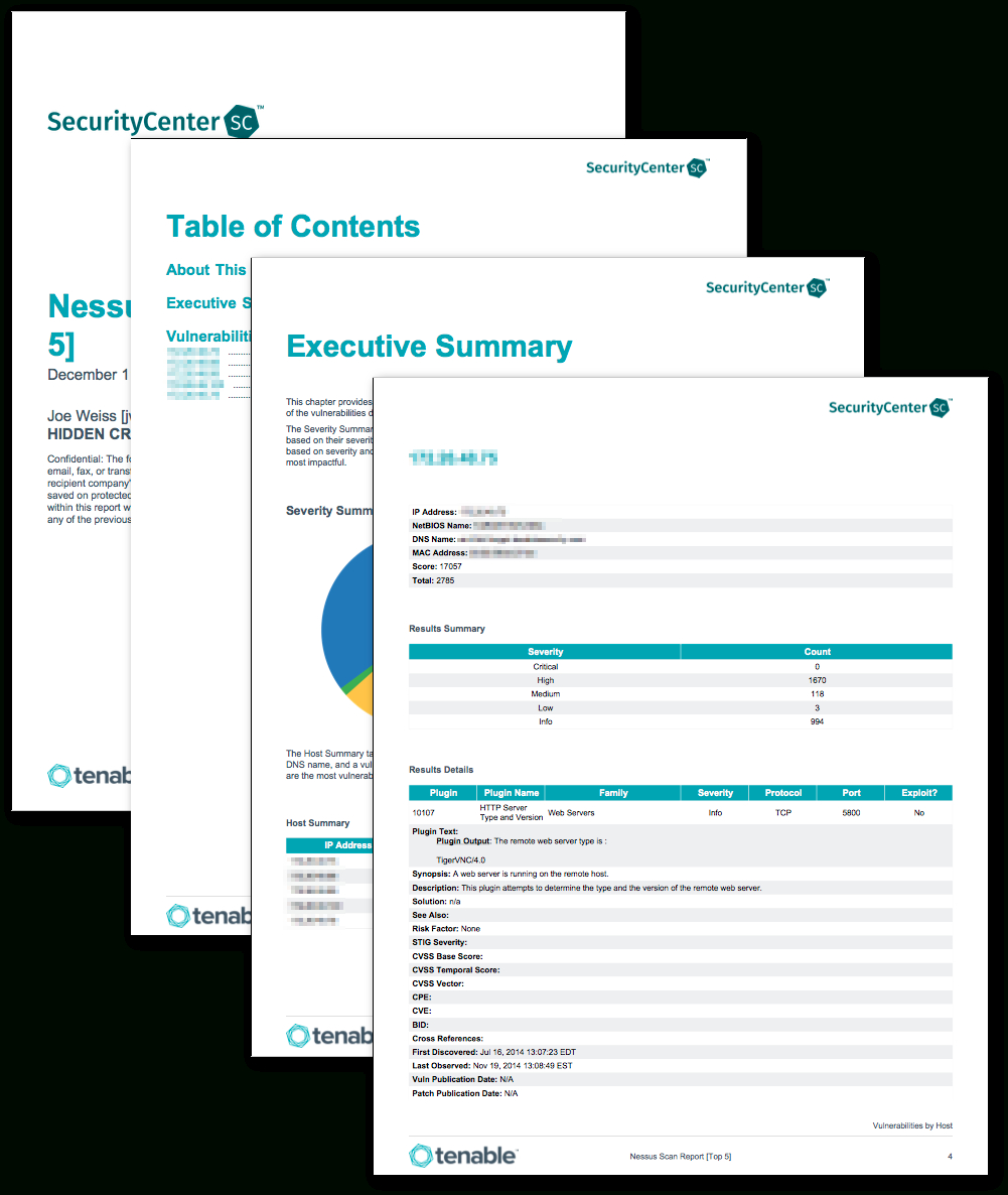 Nessus Scan Report (Top 5) – Sc Report Template | Tenable® For Nessus Report Templates