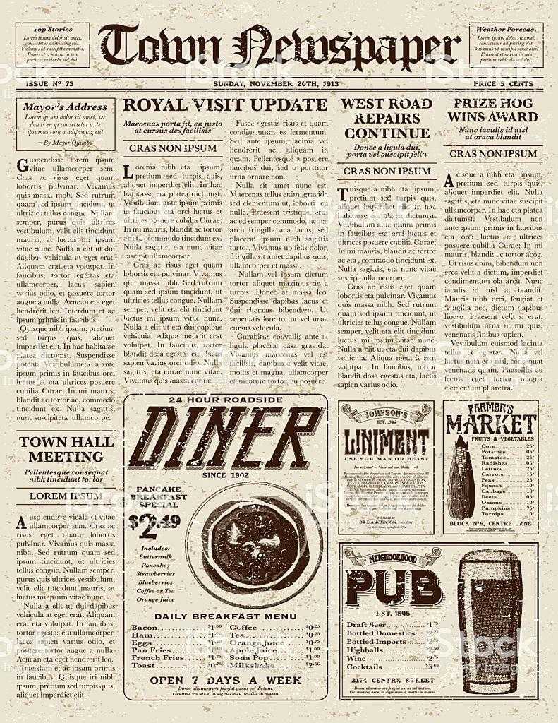 Newspaper Classified Ad Template Newspaper Ad Templates Free Throughout Old Newspaper Template Word Free
