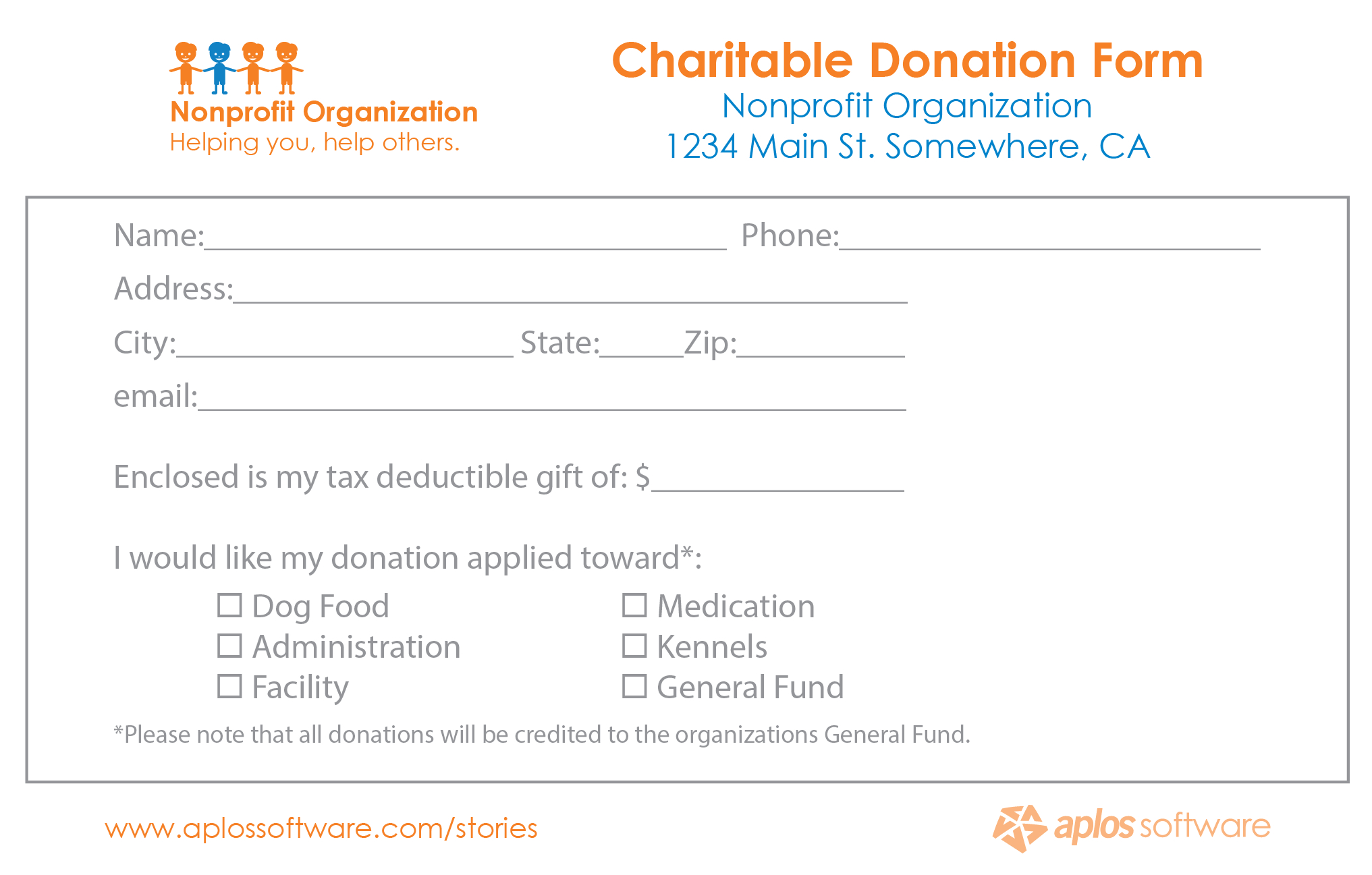 Non Profit Donation Form Template – Dalep.midnightpig.co With Regard To Blank Sponsorship Form Template