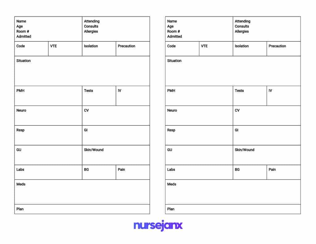Nurse Brain Worksheet | Printable Worksheets And Activities Inside Med Surg Report Sheet Templates