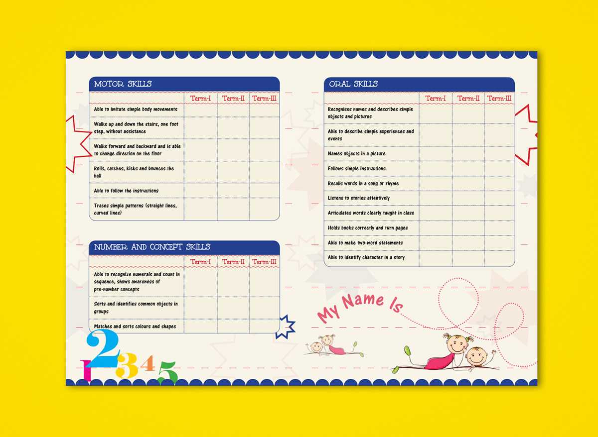 Nursery Report Card Design - Guna.digitalfuturesconsortium With Regard To Character Report Card Template