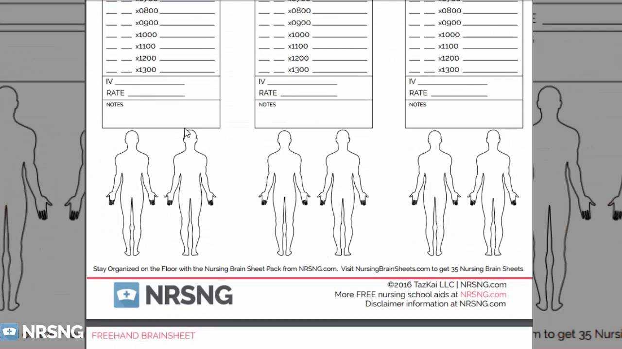 Nursing Brain Sheets Database [Free Download] (Templates Of Brainsheets An  Report Sheets For Nurses) Pertaining To Nursing Report Sheet Templates