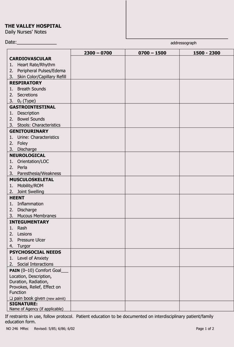 Nursing Charting Template – Duna.digitalfuturesconsortium In Med Surg Report Sheet Templates