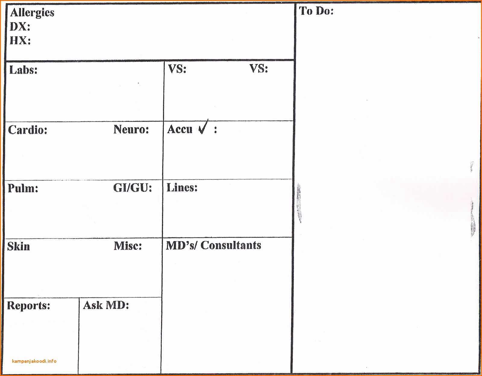 Nursing Report Sheet Templates – Calep.midnightpig.co Within Med Surg Report Sheet Templates