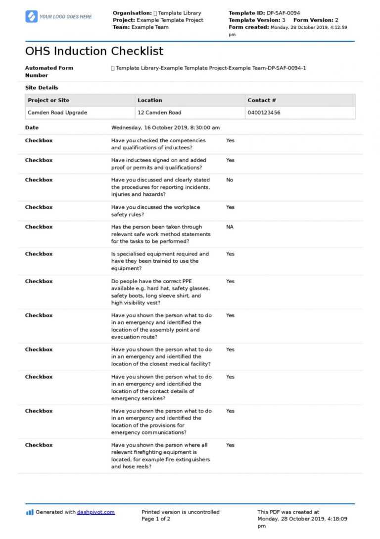 Ohs Monthly Report Template - Best Creative Templates