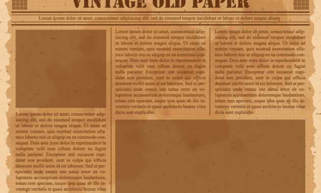 Old Newspaper Free Vector Art - (1,682 Free Downloads) pertaining to Blank Old Newspaper Template