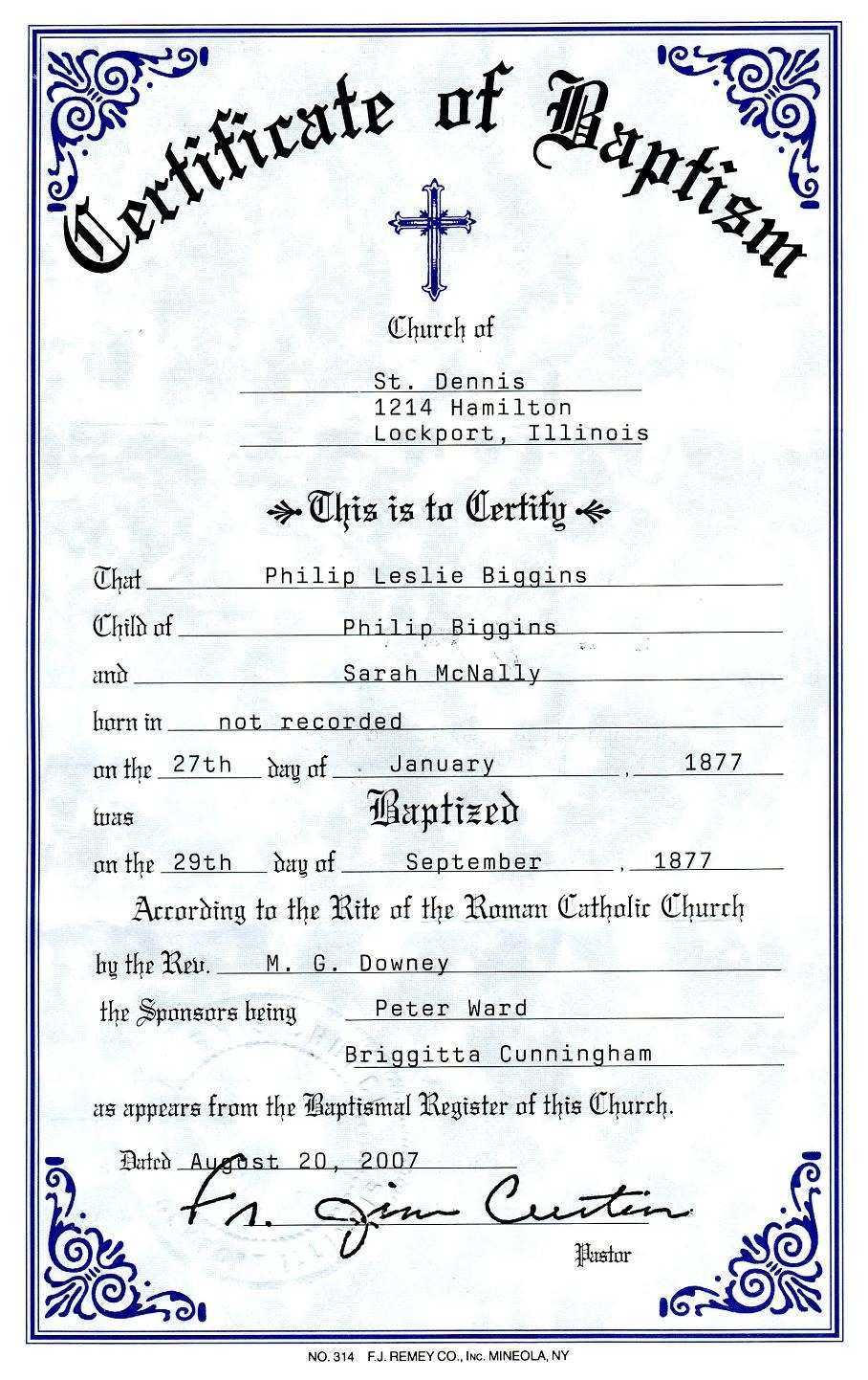 Online Baptism Certificate – Falep.midnightpig.co With Regard To Baptism Certificate Template Word