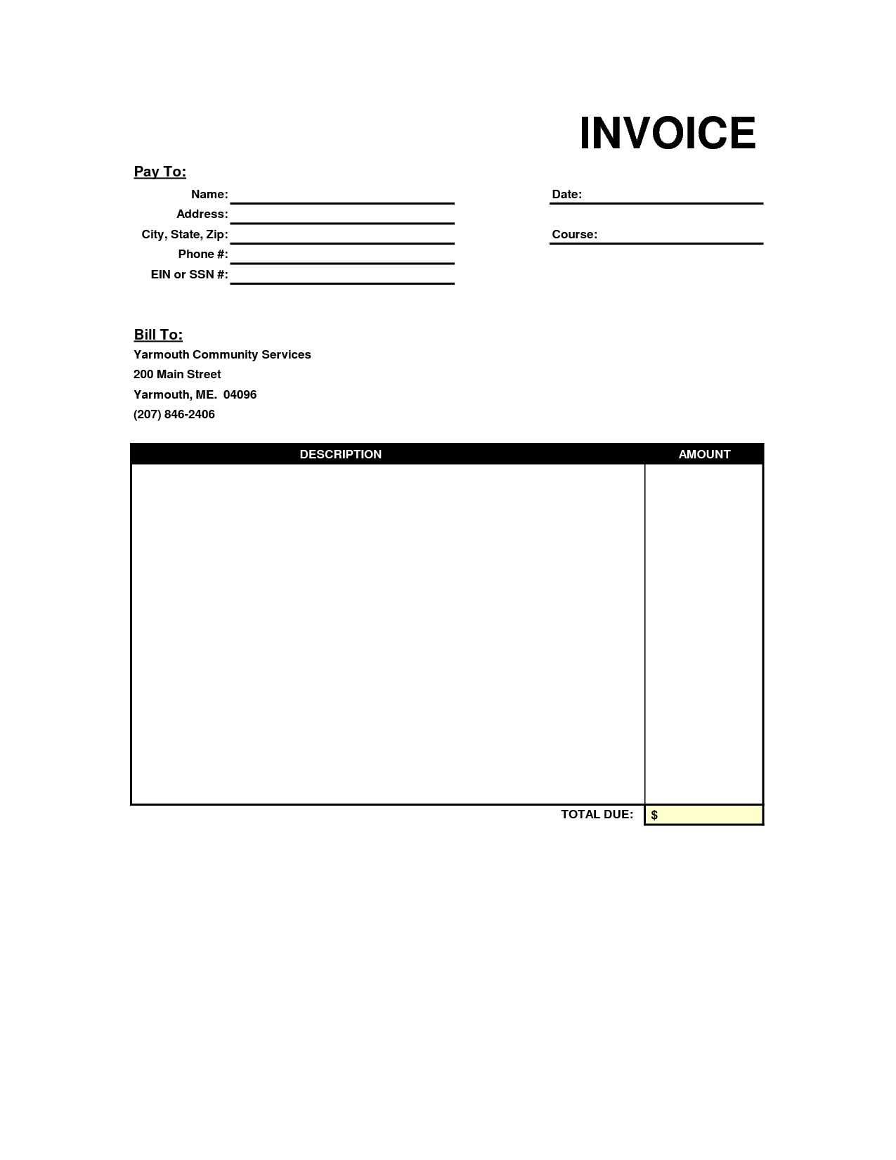 Online Receipt Template - Egeberg - Egeberg Intended For Free Printable Invoice Template Microsoft Word