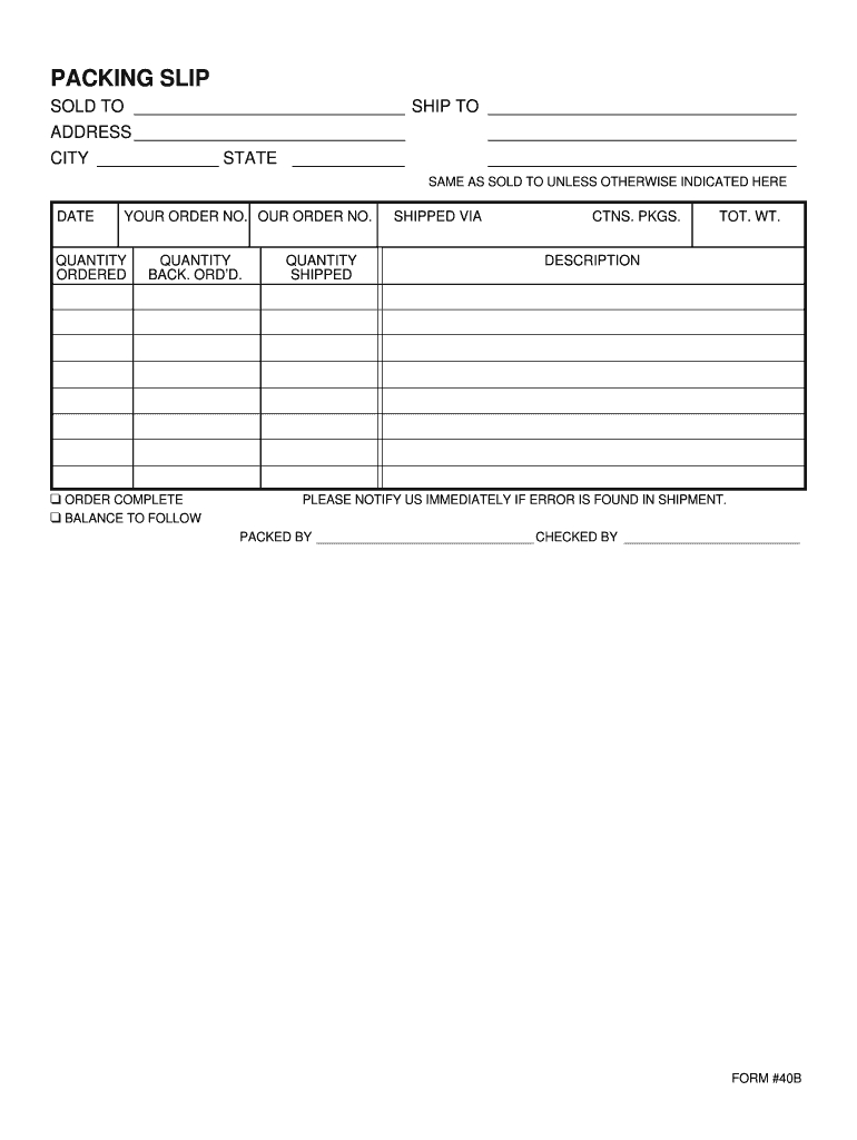 Packing Slip Template – Fill Out And Sign Printable Pdf Template | Signnow Intended For Blank Packing List Template