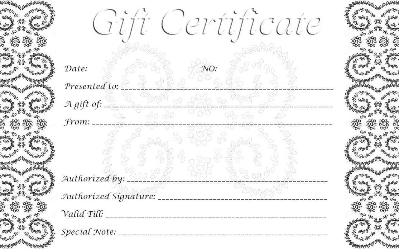 Pages Gift Certificate Template Free Download | Examples Of In Blank Certificate Templates Free Download