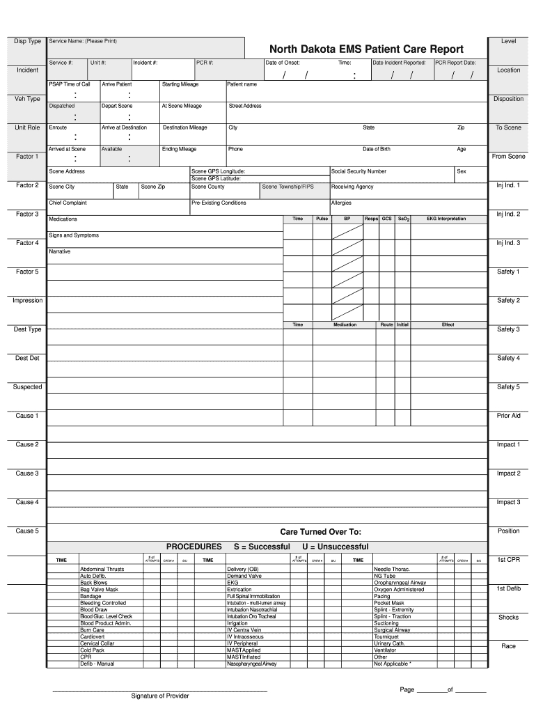 Patient Care Report Examples - Fill Out And Sign Printable Pdf Template |  Signnow Regarding Patient Care Report Template