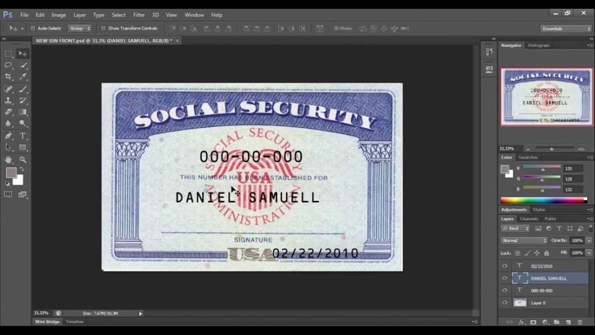 Pdf Social Security Card Template With Regard To Blank Social Security Card Template