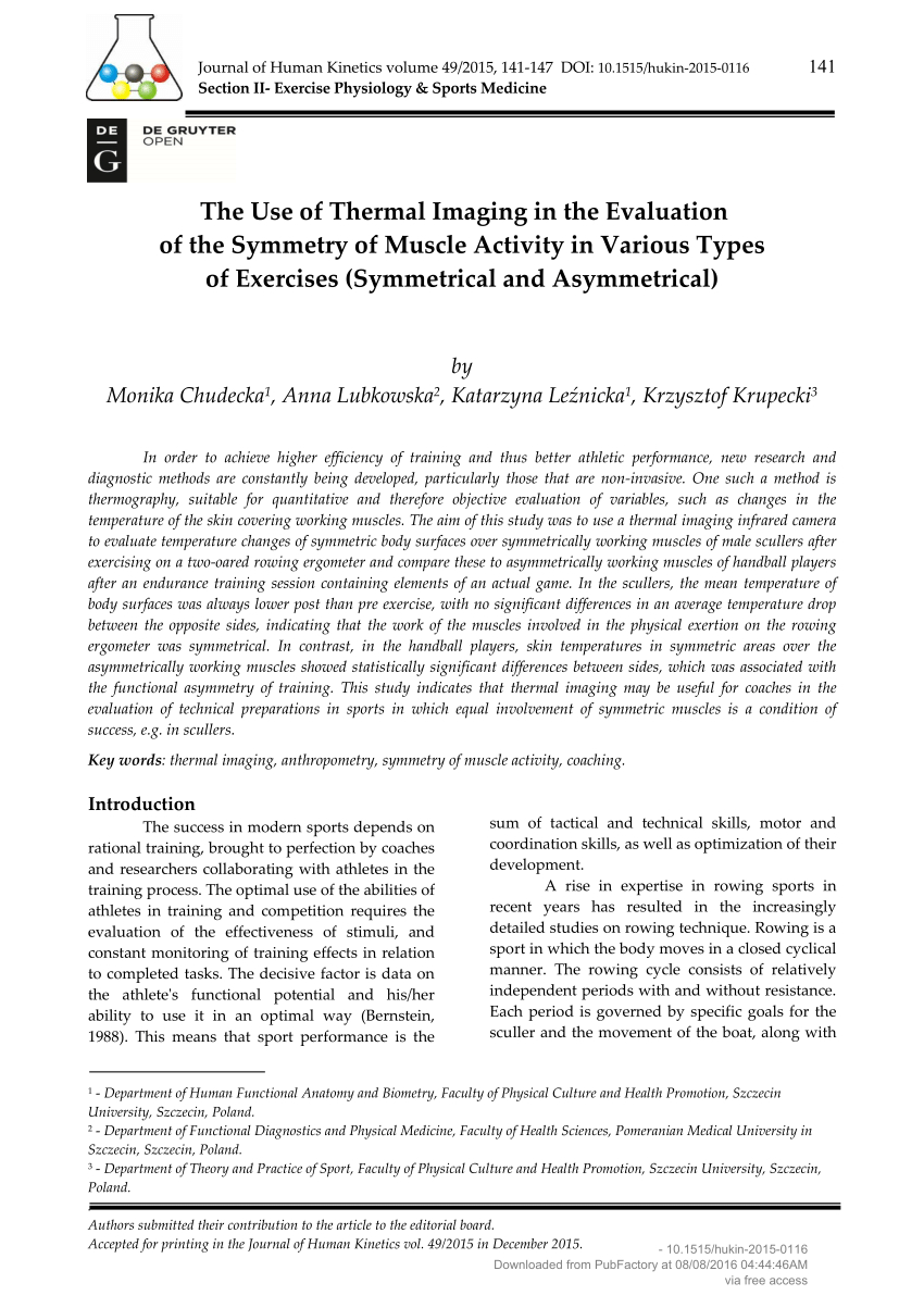 Pdf) The Use Of Thermal Imaging In The Evaluation Of The For Thermal Imaging Report Template