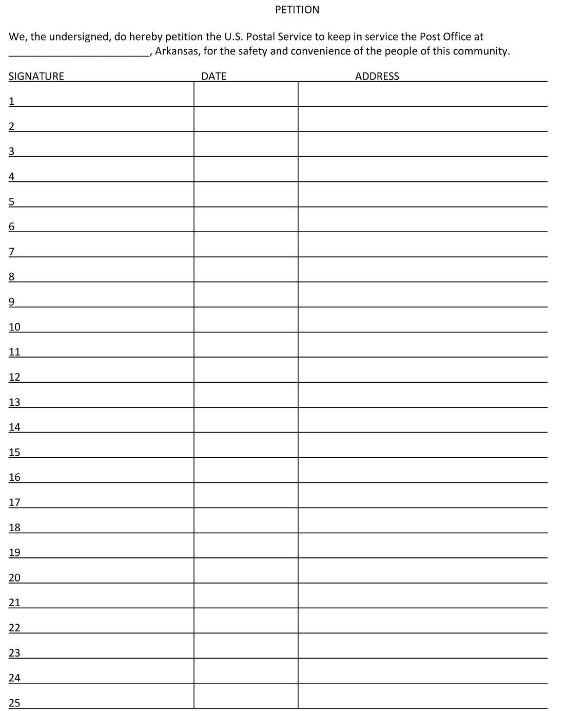 Petition Template | Write A Petition Within Blank Petition Template