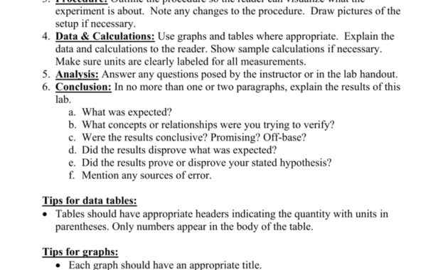 Physics Lab Report Template - Dalep.midnightpig.co for Physics Lab Report Template