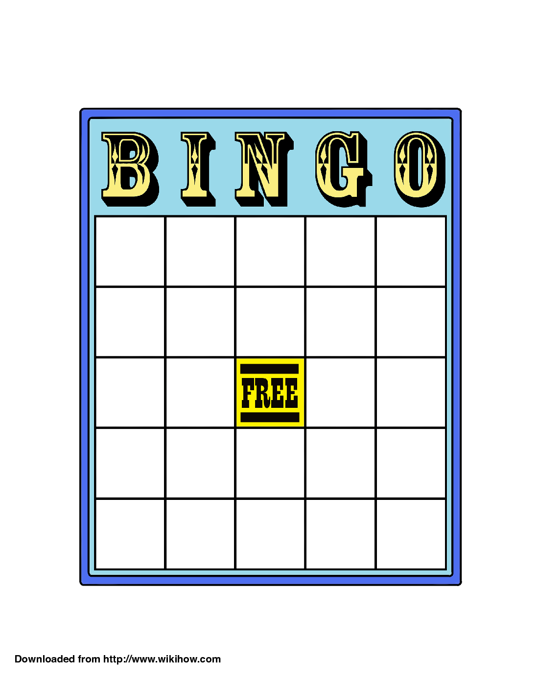 Plain Bingo Card – Dalep.midnightpig.co For Blank Bingo Card Template Microsoft Word