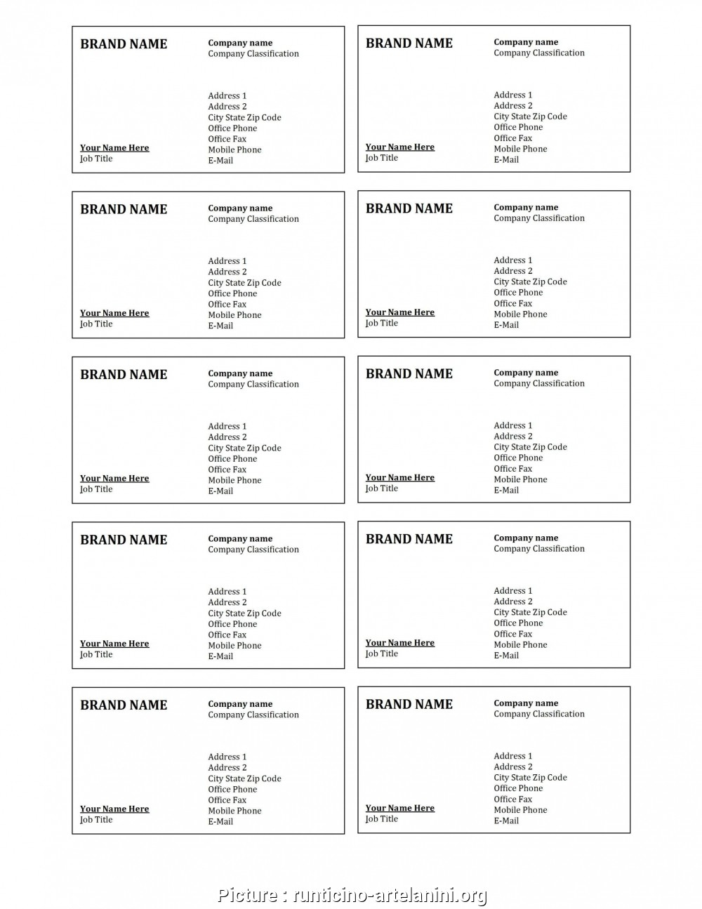 Plain Business Cards Templates – Calep.midnightpig.co Within Free Business Cards Templates For Word